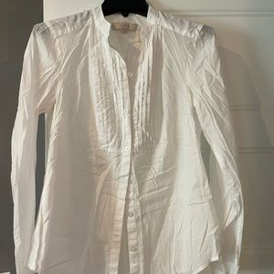 LOFT Bib Front Button Down Shirt